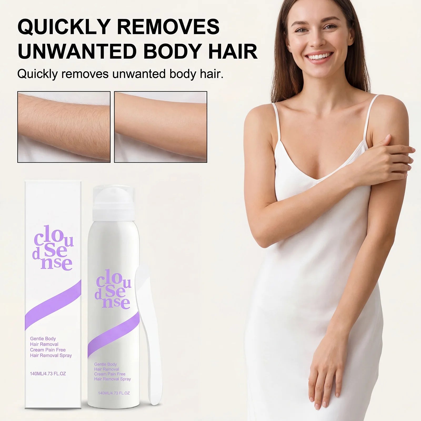 Painless Hair Removal Spray Fast Acting Reduce Skin Redness Hair Growth Inhibitor Face Arm Body Personal Care Hair Remover Mist